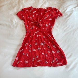 Mini dress with flower detail